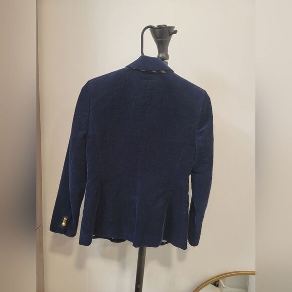 J. Crew Campbell Corduroy Blazer Jacket Navy Blue Size 0 - Picture 5 of 7